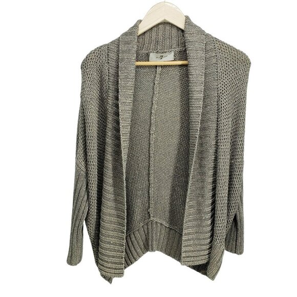 7 Seven For All Mankind Bronze Cardigan Women's‎ Size XS Open Front - Picture 6 of 6